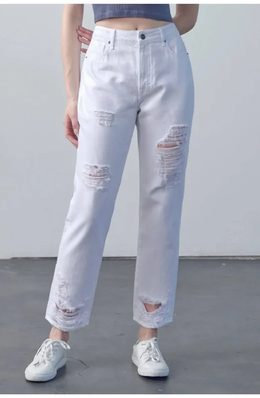 Special Price Tracey High Rise Straight Jean In White