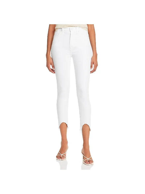 Weekend Bargains to Snag Womens Denim Fringe Skinny Crop Jeans