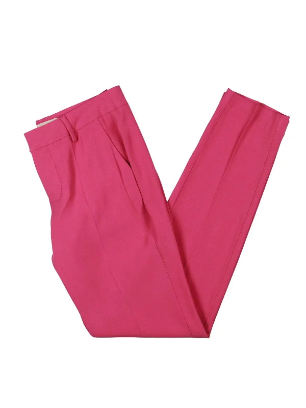 Daily Specials Womens Mid-Rise Pleated Ankle Pants