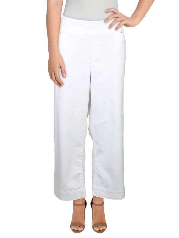 Limited Edition Plus Womens Denim Mid-Rise Wide Leg Jeans