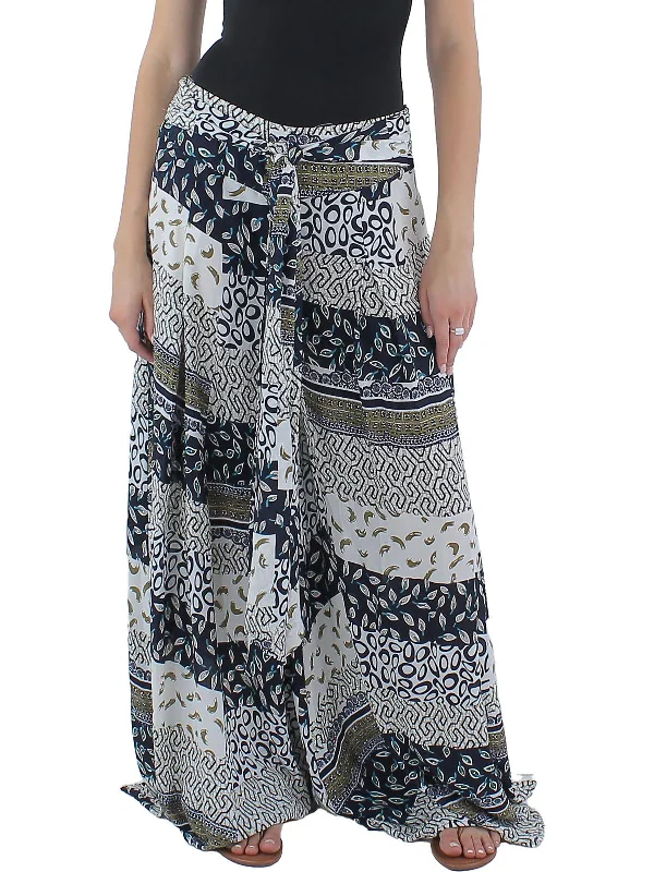 Flash Sale Womens Printed Polyester Palazzo Pants