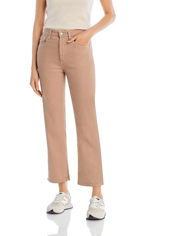 Deep Savings Womens High Rise Cropped Wide Leg Jeans