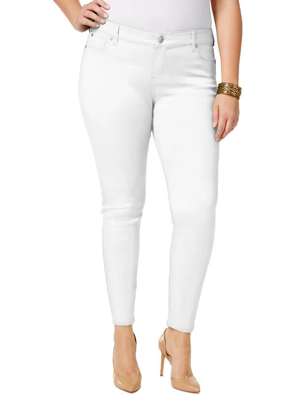 Closeout Sale Plus Jayden Womens Denim Colored Skinny Jeans