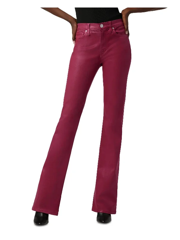 Savings Event Barbara Womens High Rise Coated Bootcut Jeans