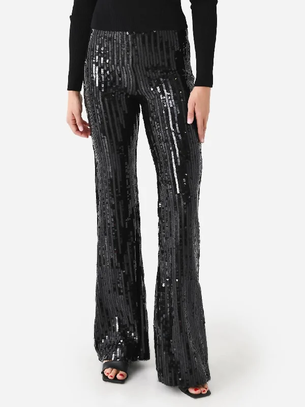 Bonus Savings Sequin Flare Pant In Black
