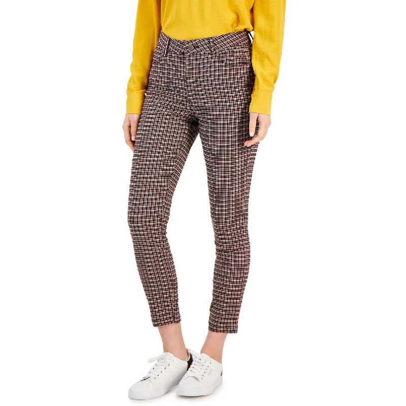 Hot Deal Womens Plaid Skinny Ankle Pants