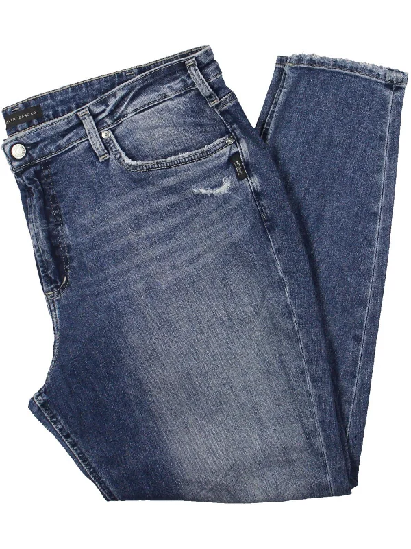 Fantastic Offers Plus Womens Mid-Rise Distressed Skinny Jeans