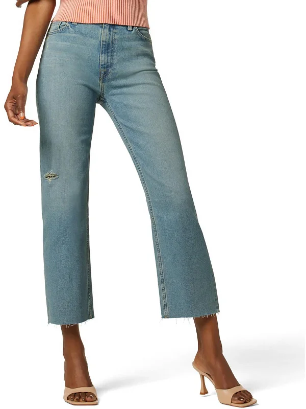 Weekend Bargains to Celebrate Womens High-Rise Distressed Wide Leg Jeans