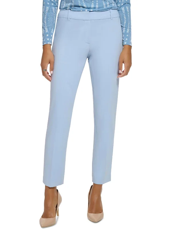 Markdowns Petites Womens High Rise Solid Ankle Pants