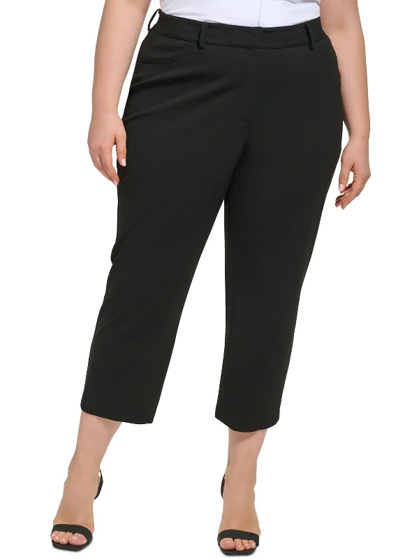 Price Reduction Plus Womens Office Solid Ankle Pants