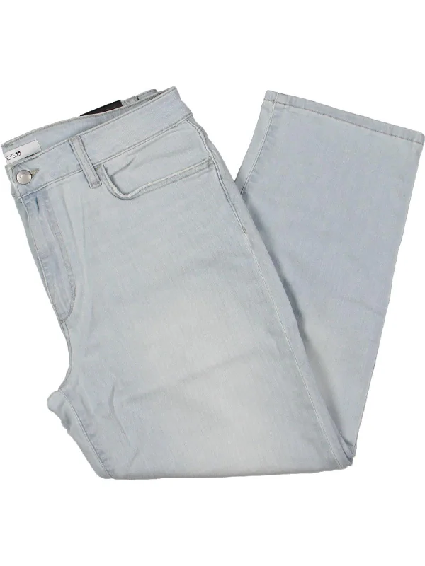 Early Access Womens High-Rise Light Wash Straight Leg Jeans