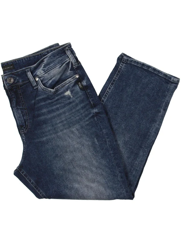 Crazy Deals Plus Womens Mid-Rise Stretch Capri Jeans