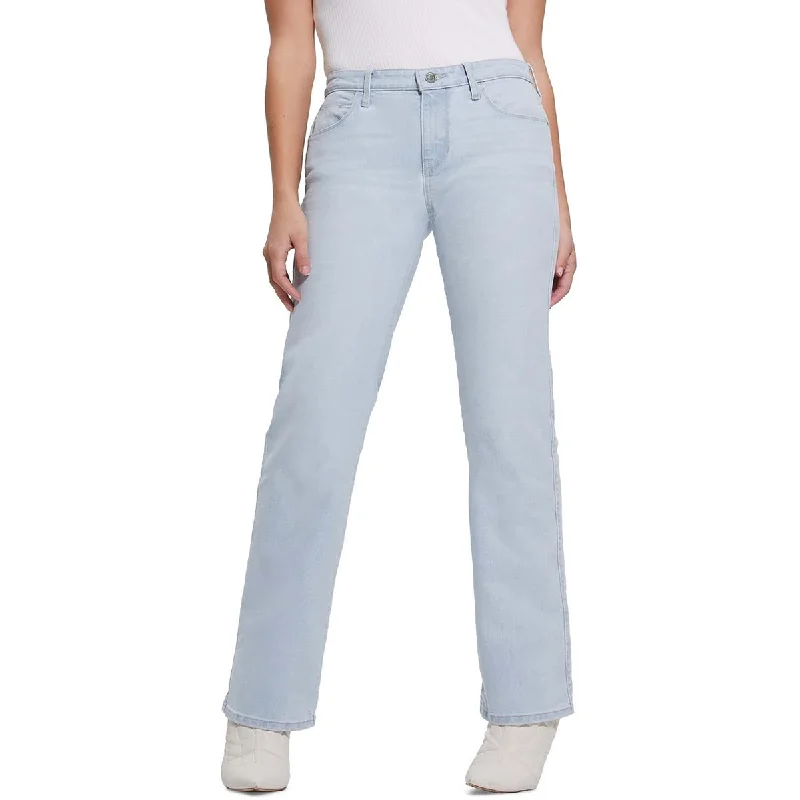 Final Clearance Womens Knit Denim Straight Leg Jeans