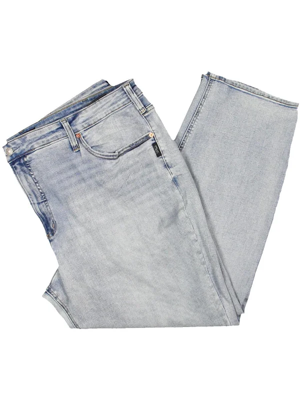 Massive Deals Plus Womens Mid Rise Distressed Ankle Jeans