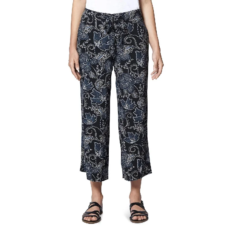 Unmissable Offer Calypso Womens Floral Print Tie-Front Wide Leg Pants