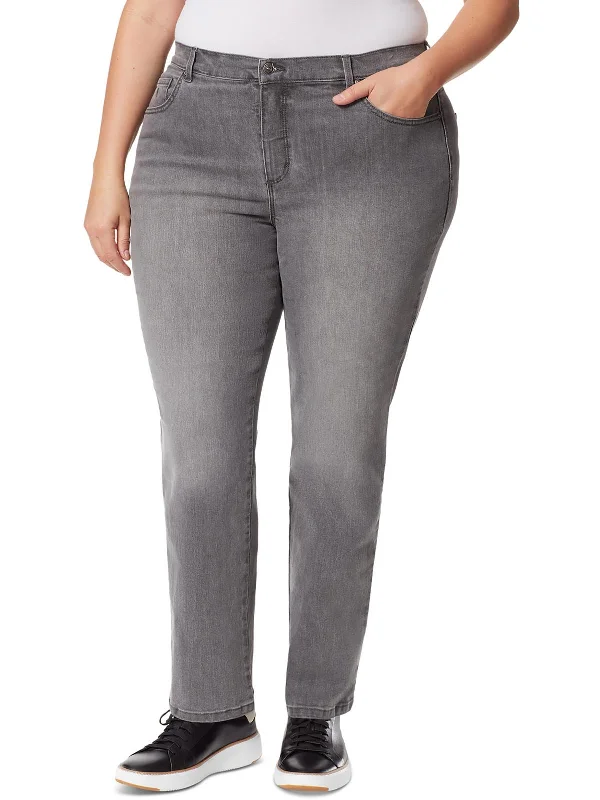 Limited Time Discount Plus Amanda Womens Tapered Classic Rise Straight Leg Jeans