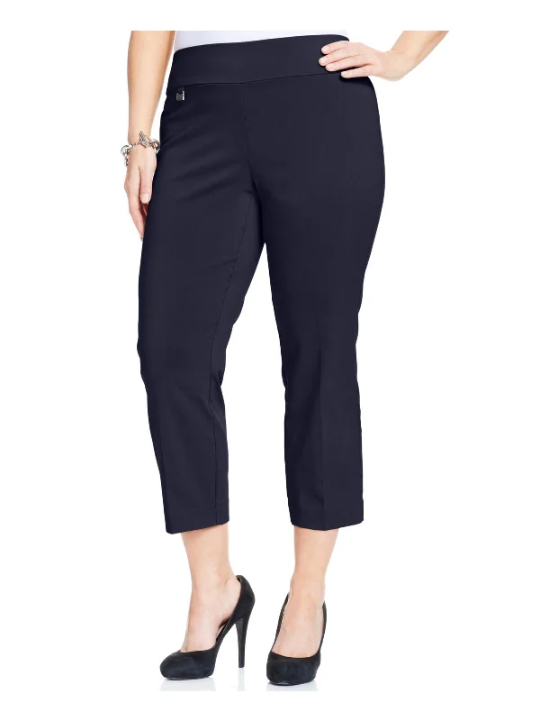 Final Clearance Plus Womens Classic Fit Tummy Control Capri Pants