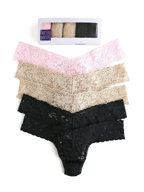 Hanky Panky 5 Pack Low Rise Thongs Panties