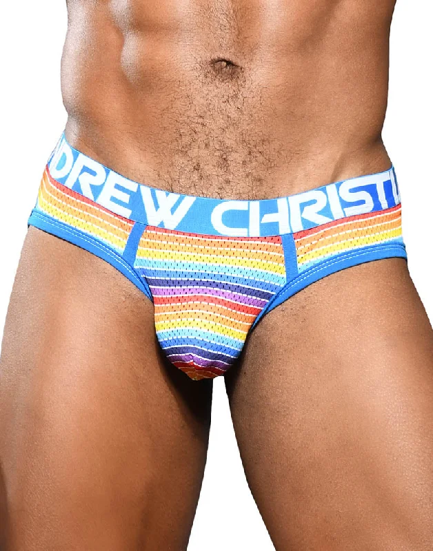 Fantastic Offers Andrew Christian Sunset Stripe Mesh Brief w/ Almost Naked 92061
