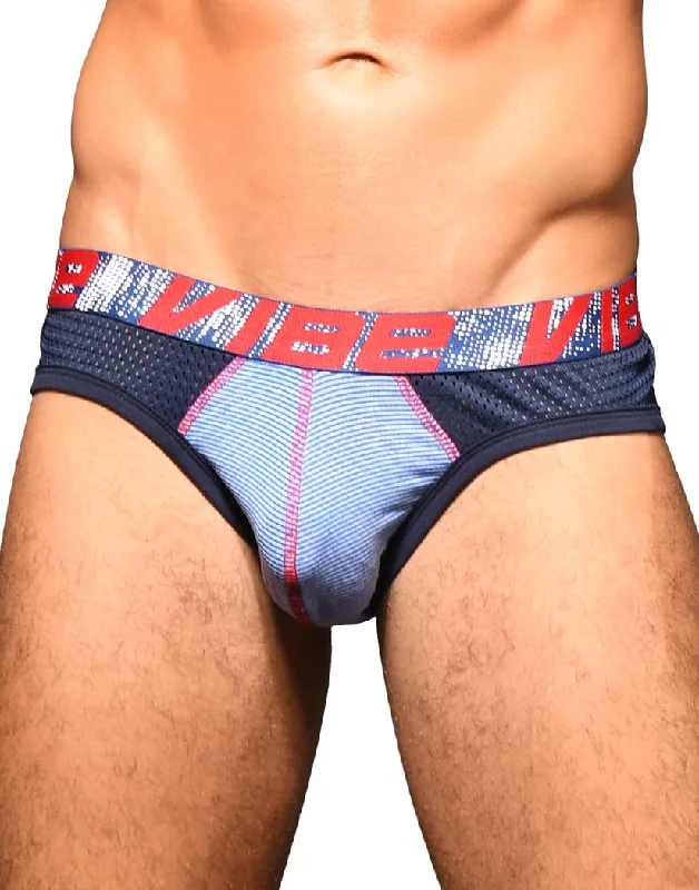 Clearance Sale Andrew Christian Vibe Stripe Sports Mesh Brief 91849