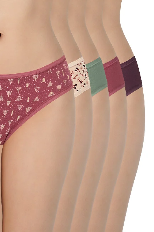 Early Bird Assorted Low Rise Bikini Panties (Pack of 5)