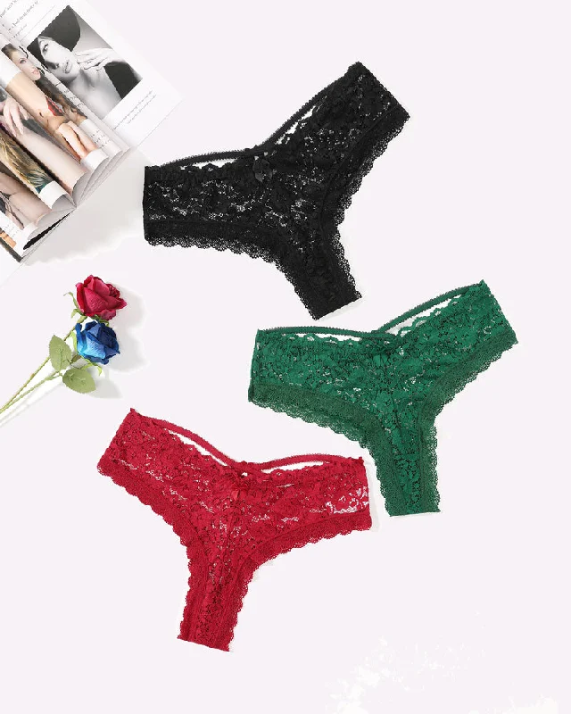 Weekend Bargains to Savor Lace Criss Cross Back Floral Hipster Panties