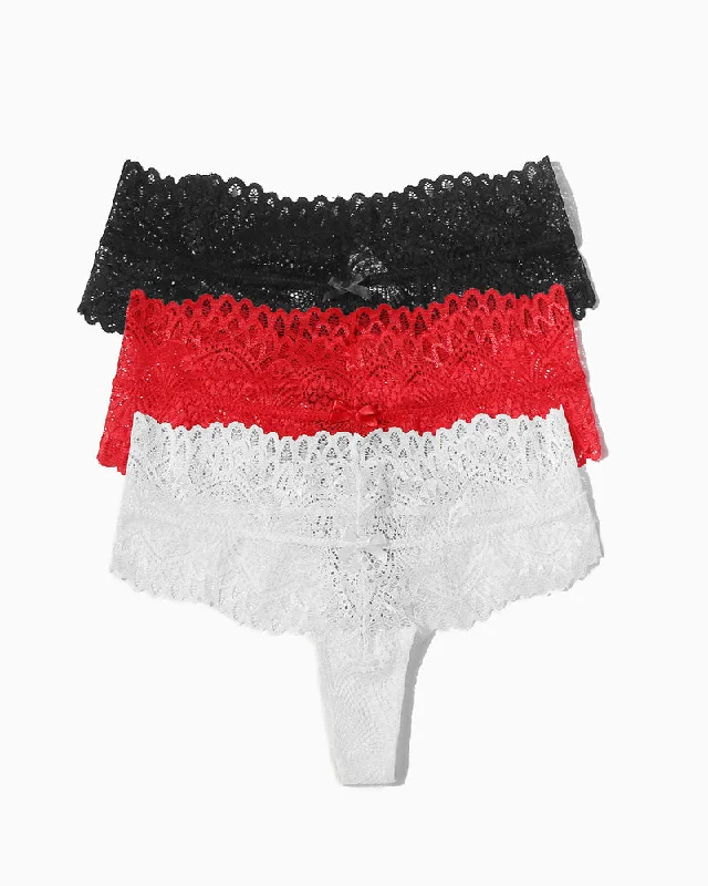 Celebrate the Weekend with Discounts Lace Panties Low Waist Thong
