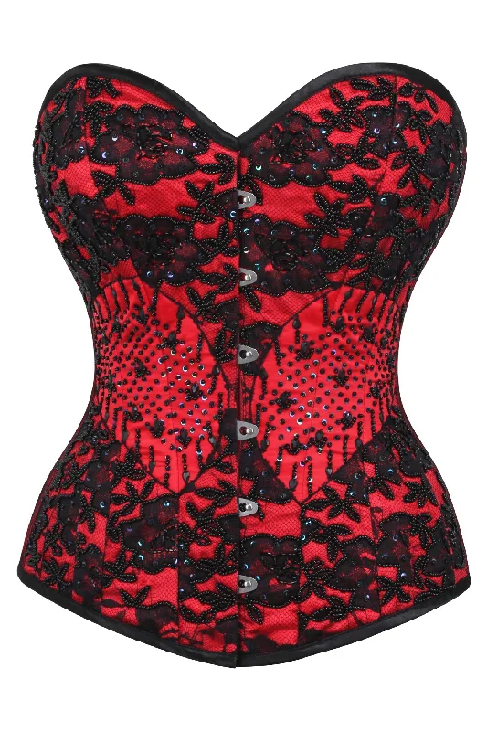 Steal Deal Beautiful Red Couture Corset