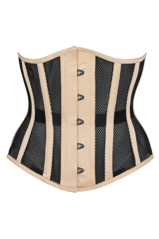 Weekend Deal Beige Mesh Fronted Underbust