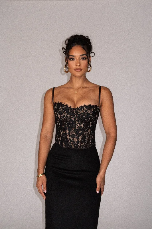 Limited Edition Black Grecia Lace Bustier Top
