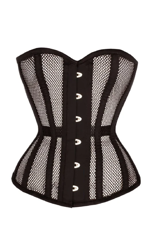Super Savings Black Mesh Waist Taming Overbust Corset