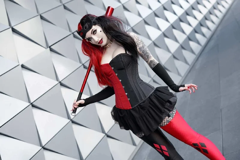 Special Savings Harley Quinn Cosplay Steel Boned Corset