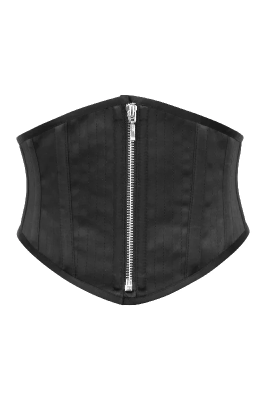 Midnight Sale Black Satin Waspie Belt