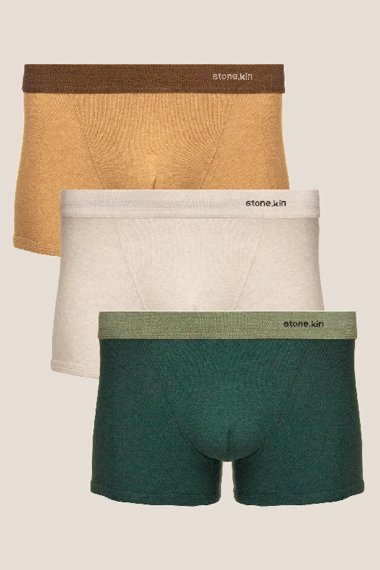 Boxer Brief 3 Pack / Camel, Bone & Teal