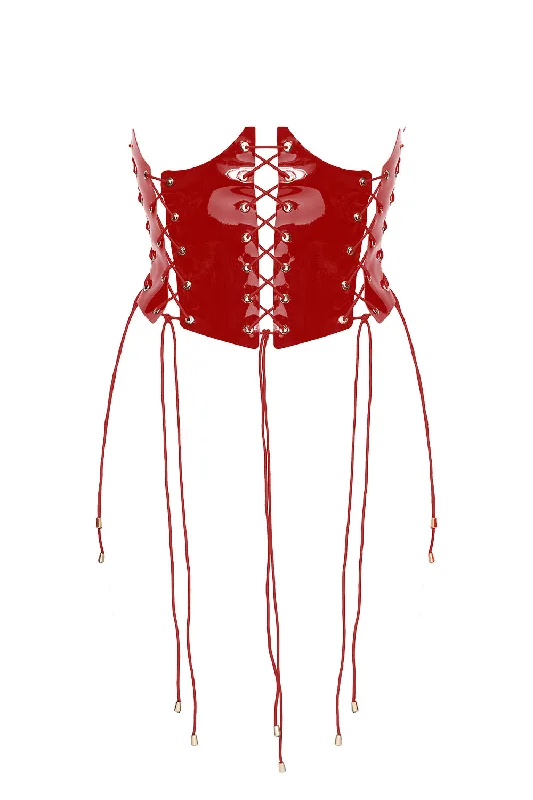 Mega Discount Cabaret Red open corset by Secret Room