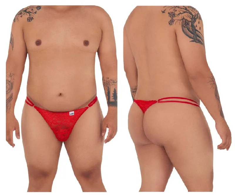 Weekend Discounts to Savor CandyMan 99421X Lace G-String Thongs Color Red