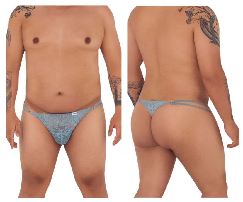 Weekend Deals That Sparkle CandyMan 99421X Lace G-String Thongs Color Gray