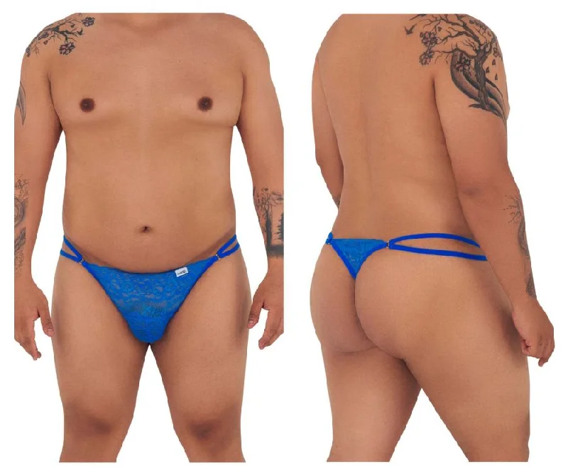 Weekend Specials to Snag CandyMan 99421X Lace G-String Thongs Color Royal Blue