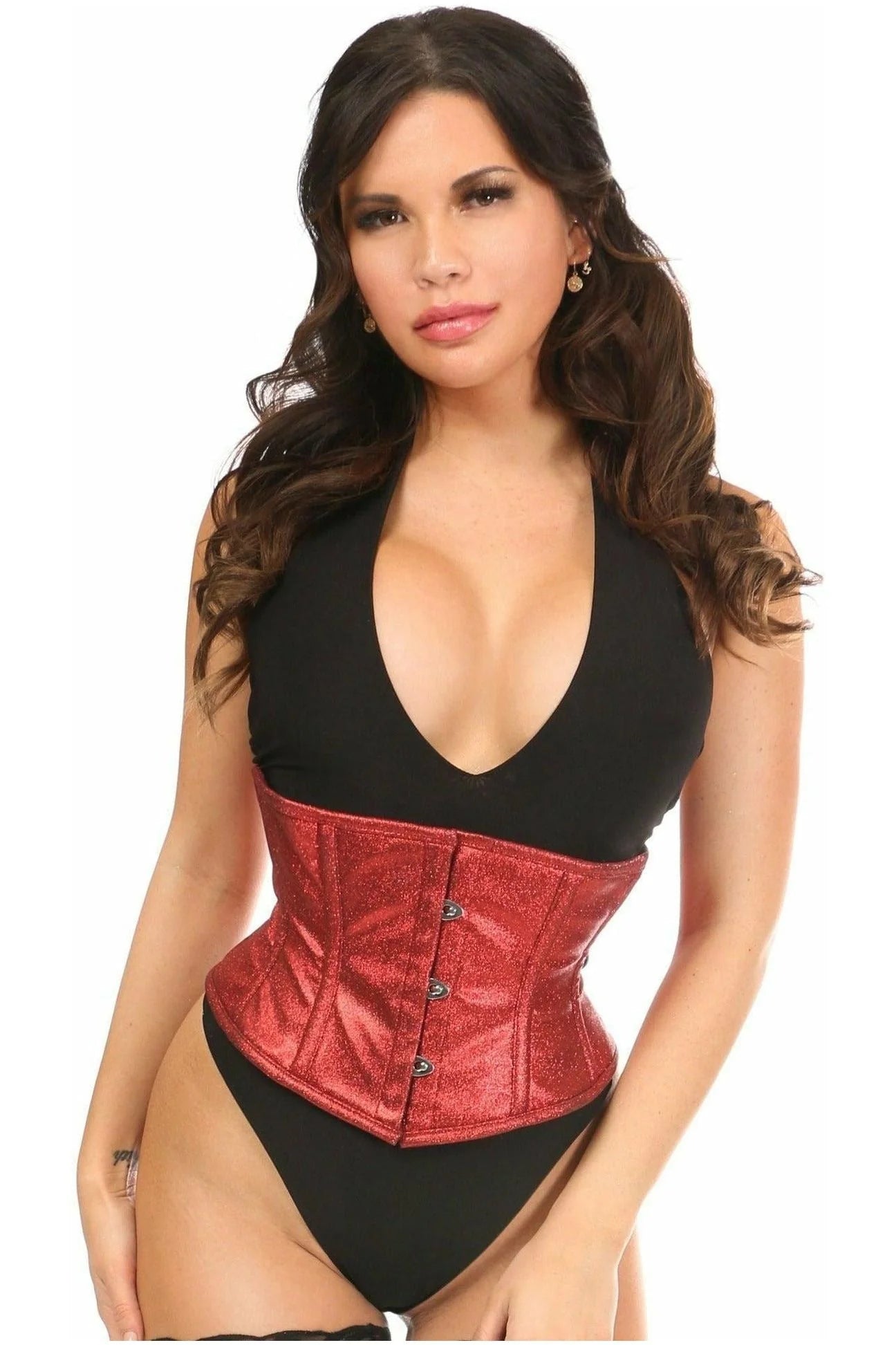 Low Price Cherry Bomb Glitter Waist Corset
