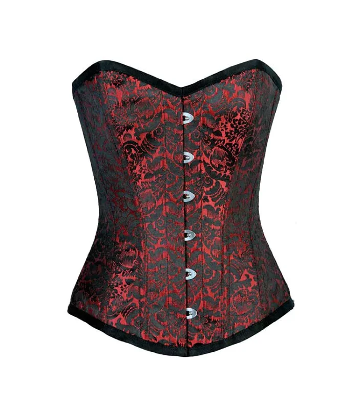 Discount Deals Red Brocade Authentic Overbust Corset