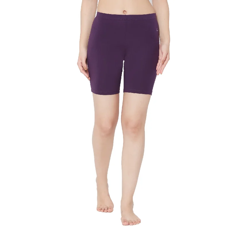 YEAR-End Clearance Shorties Cotton Stretch Cycling Shorts- CB Purple