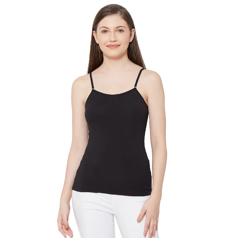 Can't Miss JSC-818 Spaghetti Camisole-Black