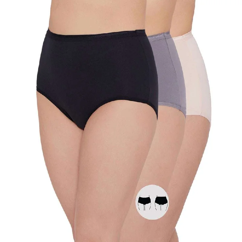Price Drop Cotton High Waist Full Coverage Everyday Wear Pack of 3  Full Brief Maxi Panty