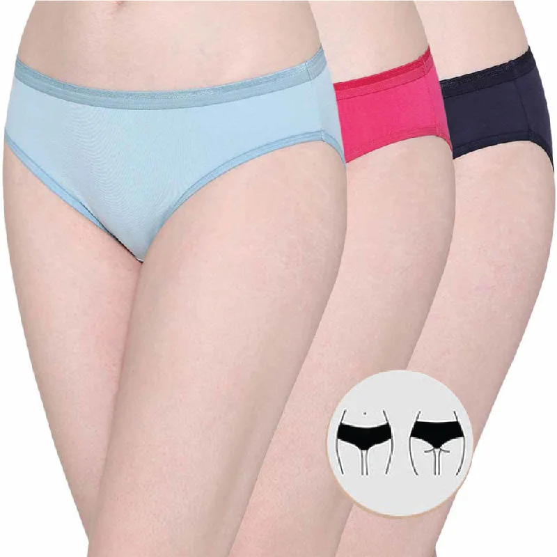 Cotton Low Waist Medium Coverage Everyday Wear Pack of 3  Bikini Panty