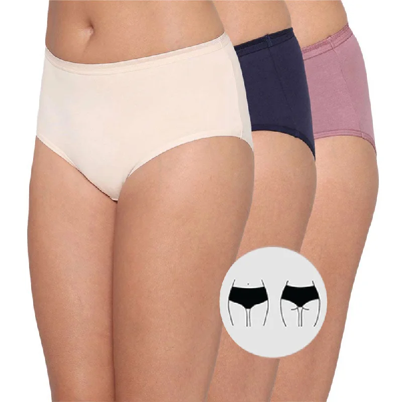 Factory Direct Sale Cotton Mid Waist Medium Coverage Everyday Wear Pack of 3 Midi Panty Factory Direct Sale Cotton Mid Waist Medium Coverage Everyday Wear Pack of 3 Midi Panty