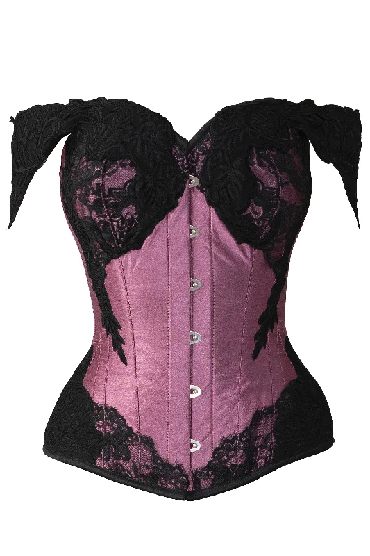 Final Markdown Dusty Pink Longline Corset Top with Lace Cap Sleeve