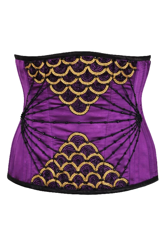 Huge Savings Embellished Couture Underbust Corset Waspie In Purple
