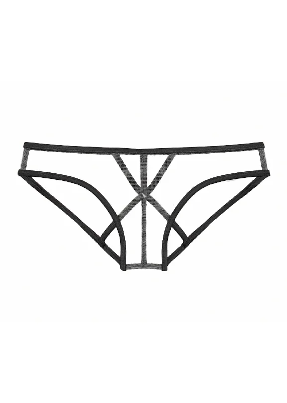 Exclusive Offers Luxe Strappy Bondage Panty (Black)