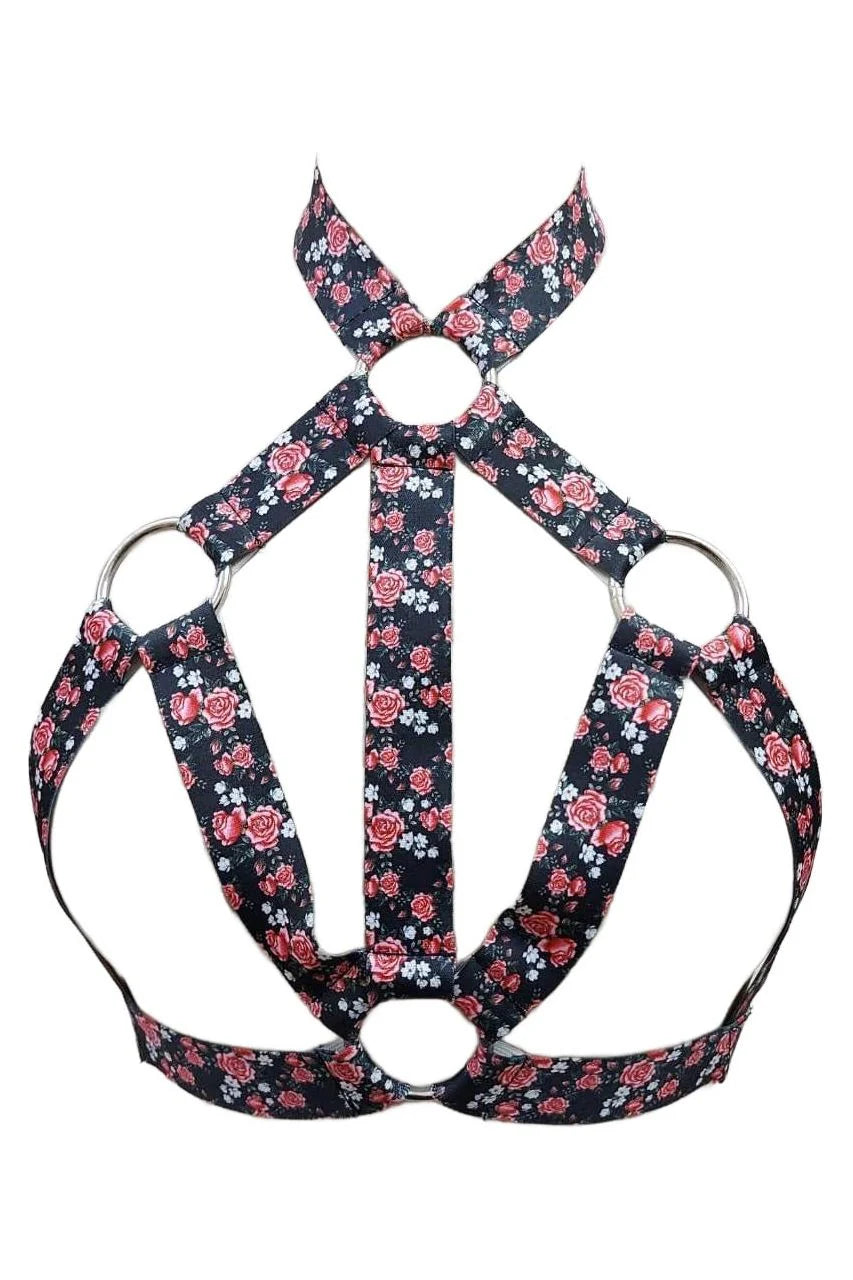 Year-End Clearance Floral Printed Stretchy Body Harness