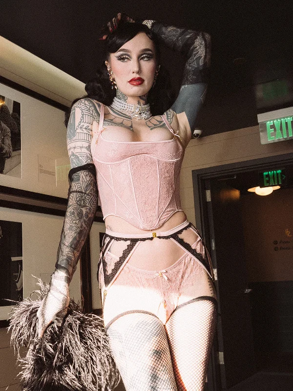 Blowout Sale Rosalind Satin & Lace Underwire Open Cup Corset